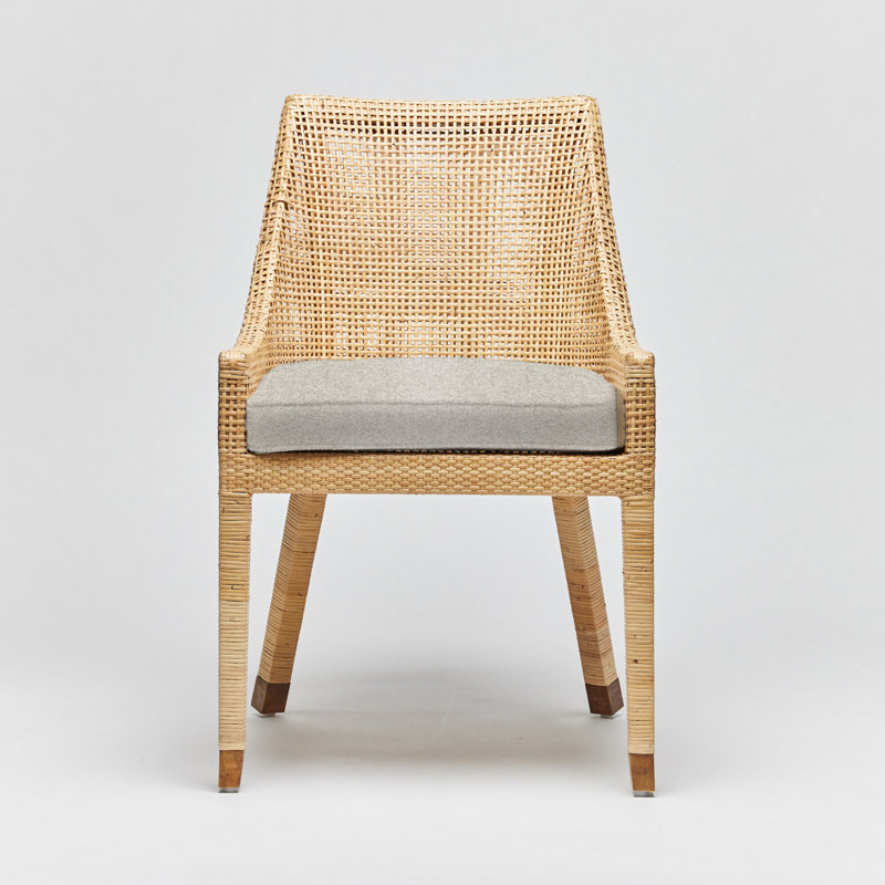 Chaise d'appoint Boca, Rotin naturel, Boucle de teinte