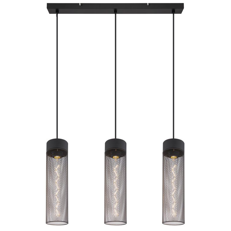 Aizik 3 - Light Matte Black Pendant