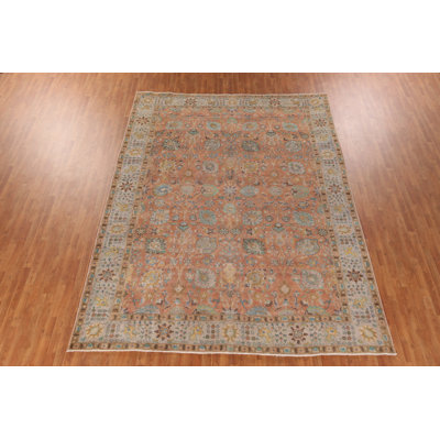 Handmade Floral Wool Traditional Area Rug 10x13