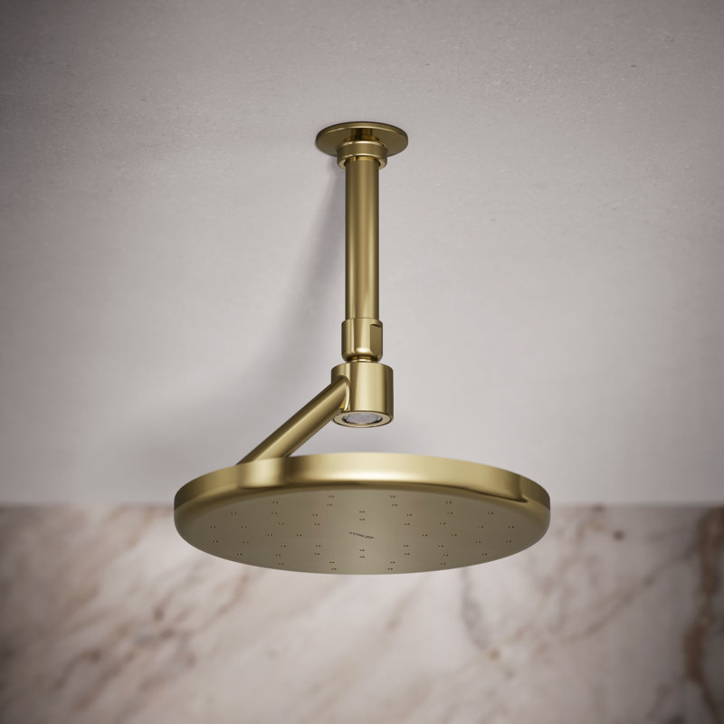 Statement Flood Adjustable Shower Head, Vibrant French Gold