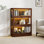 Vitrine avec portes en verre acrylique, vitrine à 3 niveaux avec éclairage à DEL pour objets de collection, étagère de rangement pour jouets et étagère de rangement, noir