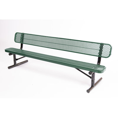 Banc revêtu d'extérieur, enduit, 8 pi, avec support COATOUTOUTDOORFUREITURE