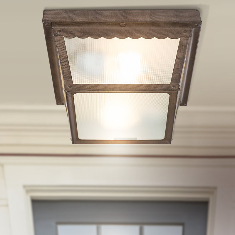 Plafonnier encastré géométrique 2 lumières 9,25 po