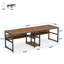 Bureau d'ordinateur 78,74 "pour deux personnes avec bibliothèque, long bureau double pour bureau personnel-959862450