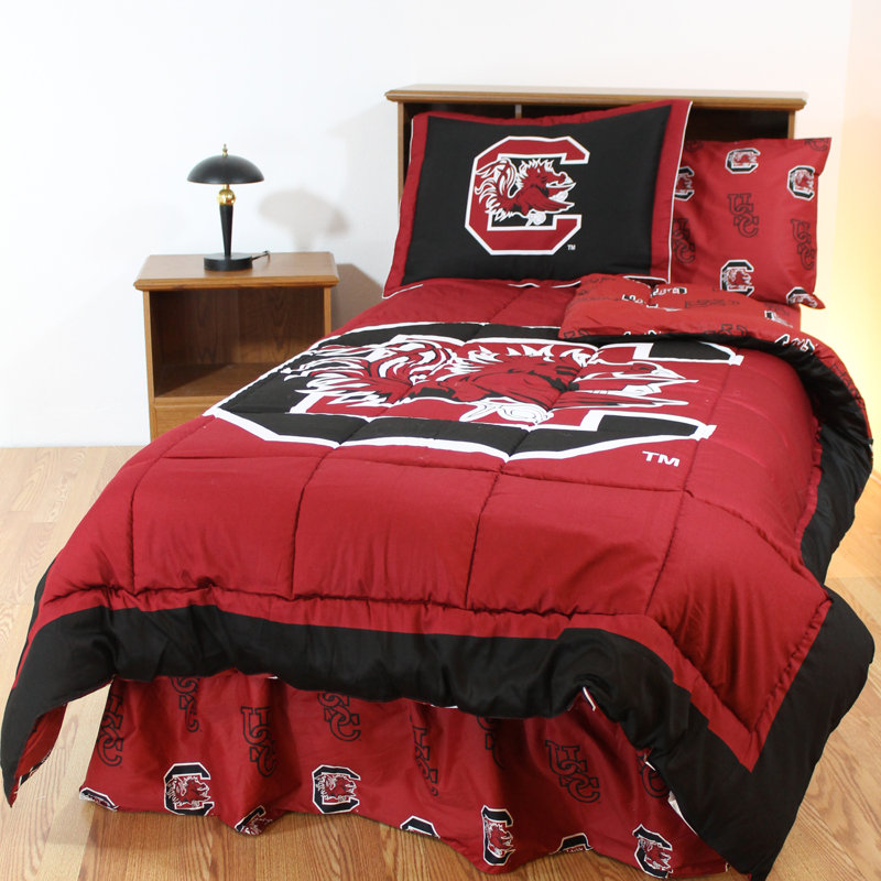 NCAA Sateen Comforter, Twin Comforter + 7 Additional Pieces, South Carolina