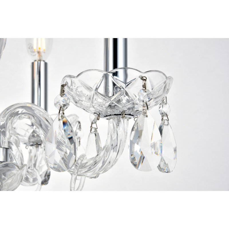 Hermes 4 - Light Glass Chandelier, Chrome