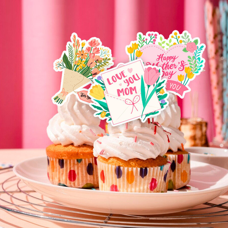 Décoration pour gâteau de la fête des Mères, fête des mères