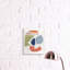Collage de formes abstraites, vert, orange et bleu par un artiste inconnu - impression-12504855-12504877