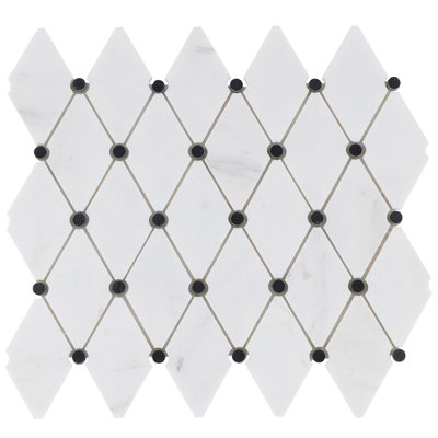 11.5" x 12.75" Marble Mosaic Tile