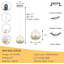 Luminaire suspendu en cristal DEL pour îlot de cuisine-2008950853-2008950855
