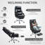 Chaise de bureau rembourrée à dossier haut avec repose-pieds-131913367