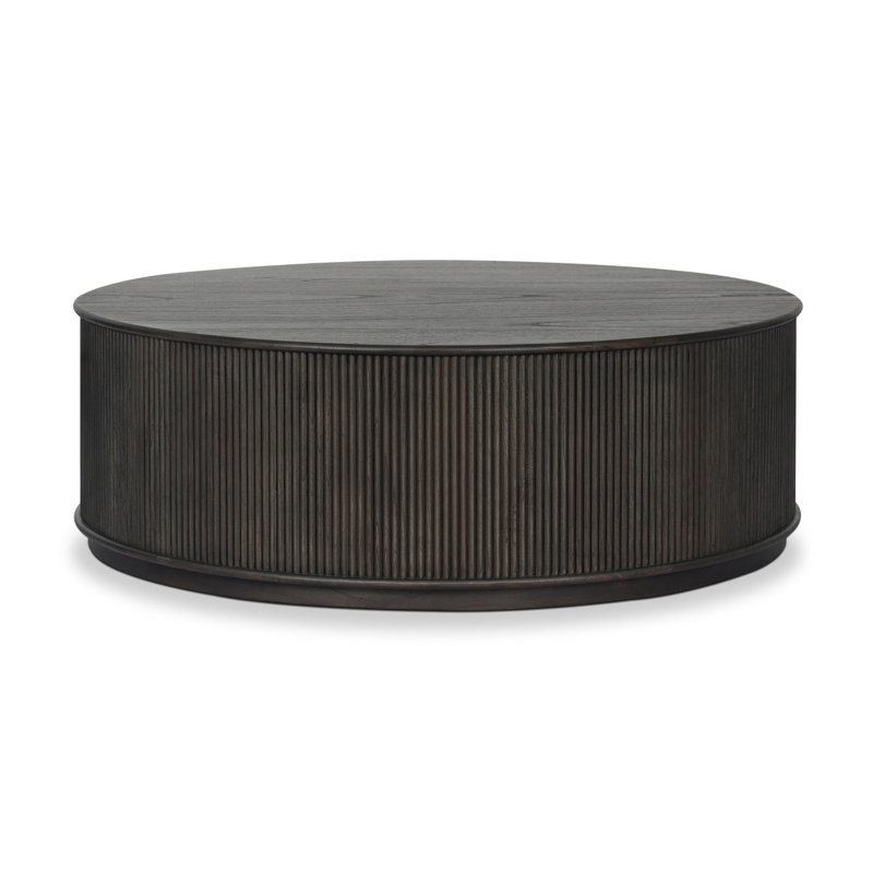 Ona Coffee Table-Amber Mindi Veneer, Smoked Black Mindi