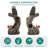 32" Forest-Style Water Fountain with LED Lights, Owl Tree Trunk Cascading Waterfall Decor, 4-Tier Weather-Resistant Resin Outdoor Feature