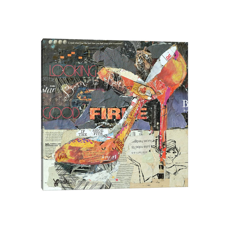On Fire by Jamie Pavlich-Walker - Wrapped Canvas Painting, 30.48 cm H x 30.48 cm W