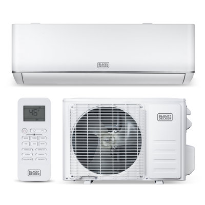 BLACK+DECKER 9,000 BTU Smart Mini Split Air Conditioner with Heat, Inverter Compressor, Wi-Fi,  White
