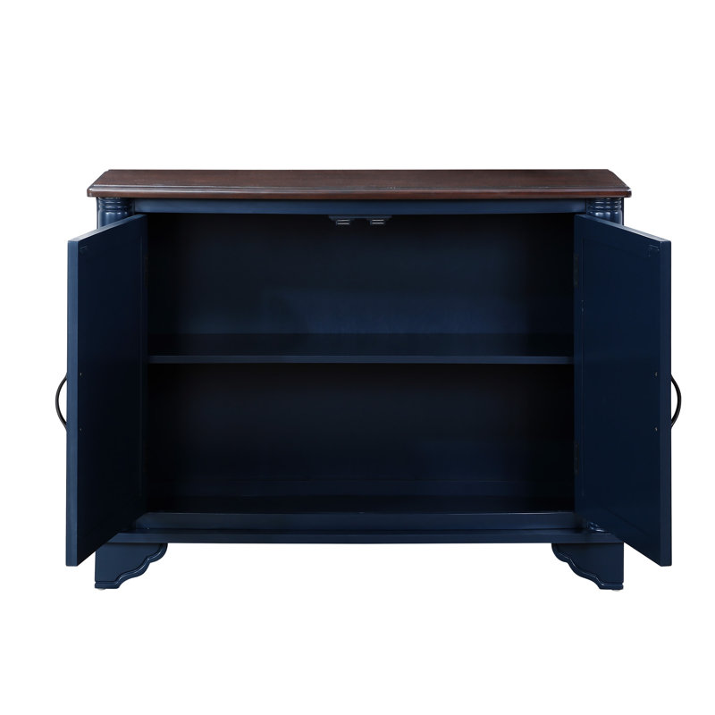 Alimah Sideboard, Navy Blue/Brown