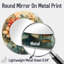 Farmhouse Wreath Spiral Of Petals I - décoration murale miroir floral - imprimé sur métal-303397009