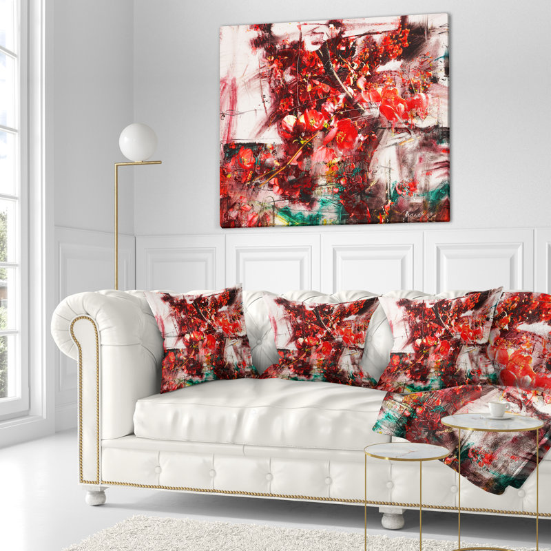 Coussin abstrait, 16 po x 1 po, Coussin décoratif