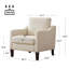 Fauteuil avec pieds en bois massif-892651814