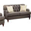 Causeuse Alianza en tissu gris foncé avec 2 coussins