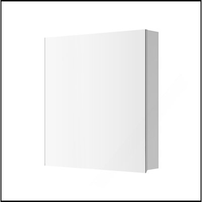 Armoire à pharmacie polyvalente avec miroir à bords biseautés, porte à ouverture sur la gauche et porte sans cadre l 24 po x H 26 po Versatile