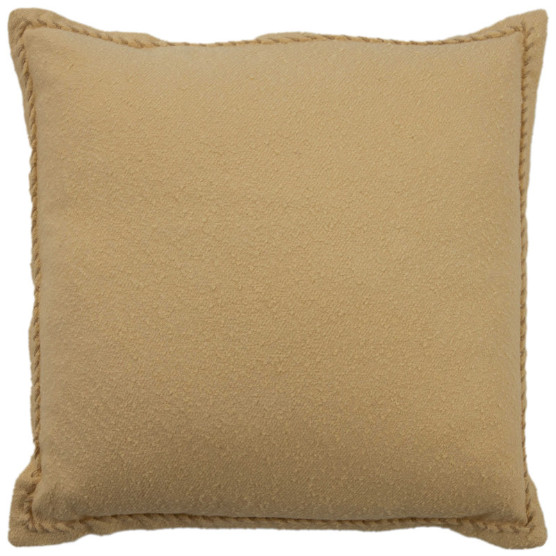  Coussin décoratif en coton texturé, Beige