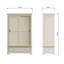 Joulon 2 Door Combination Sliding Wardrobe. Solid Wood. Oak Top. 1 Drawer OR 2 Drawer.-2101342415-2101342449