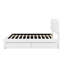 Grand lit plateforme tapissier avec tiroirs et lit gigogne Aurora