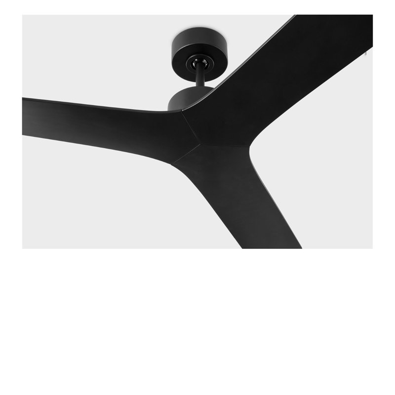 Tri Plank Smart 57 Ceiling Fan, Midnight Black