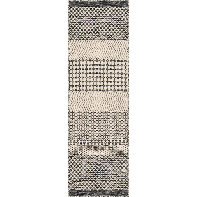 Devin Southwestern Flatweave Wool Black/Beige Area Rug, null