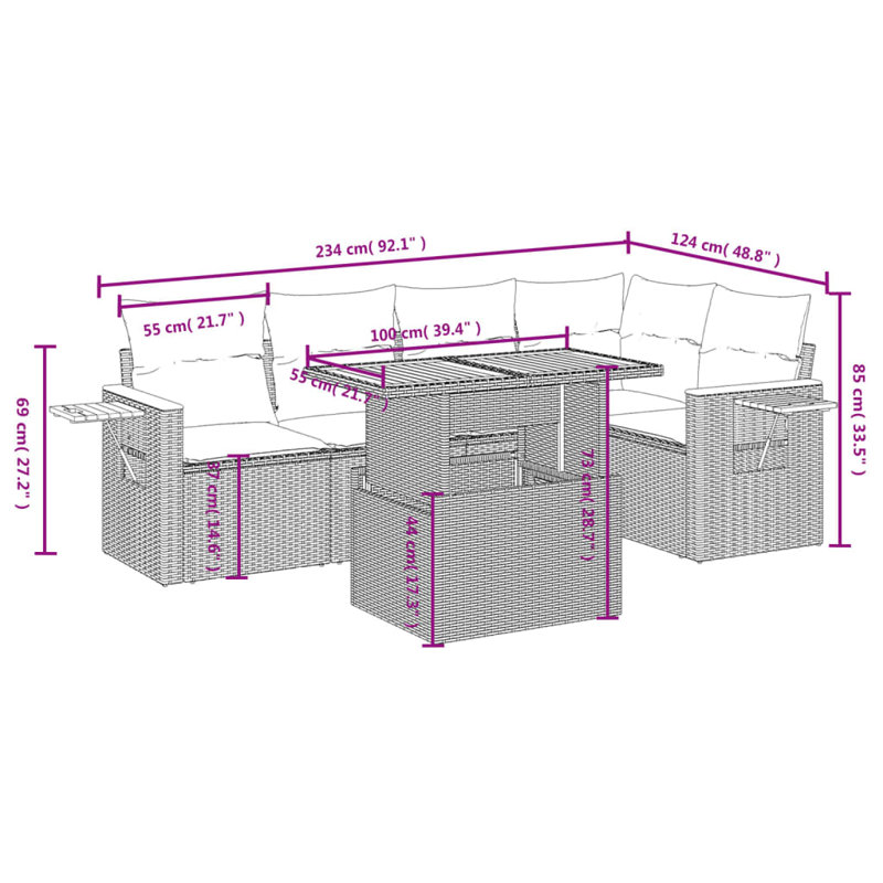 Ensemble d'accoudoirs réglables Vidaxl