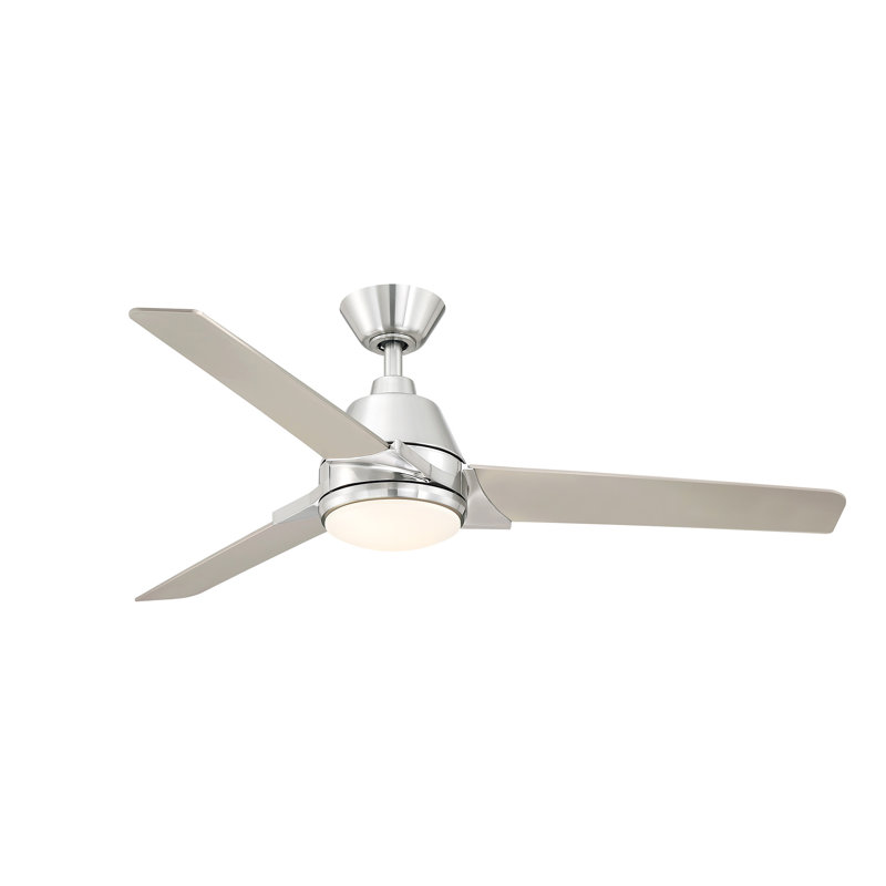 Pyramid 52 inch Indoor/Outdoor Ceiling Fan with LED Light Kit - Brushed Nickel, Brushed Nickel, Brushed Nickel