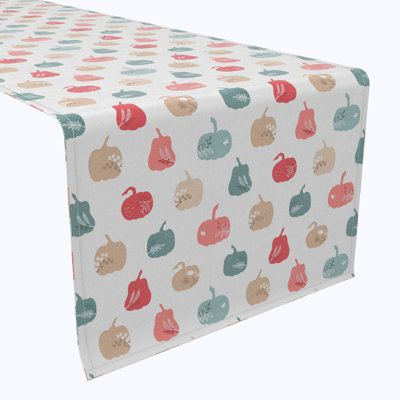 Pumpkin Stencils Cotton Table Runners Floral