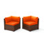 Ensemble de conversation modulaire d'extérieur en osier 7 pièces avec table de foyer d'extérieur Treyshun-554934441-574035239
