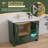 Milchan Solid Wood 42'' Single Bathroom Vanity with Solid Surface Top-864364355-864364354