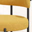 Dining Chairs Modern Teddy Fabric Upholstered Chairs with Curved Backrest and Black Metal Legs-938653894-937319351