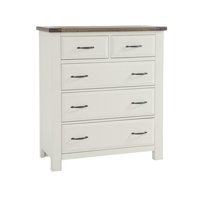 Commode en bois massif à 5 tiroirs 42 po Stabler