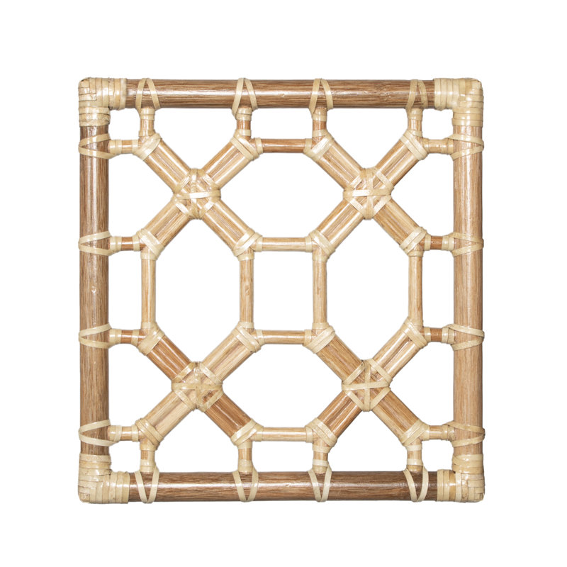 Lattice Back Open-Frame Rattan Headboard, Twin, Natural