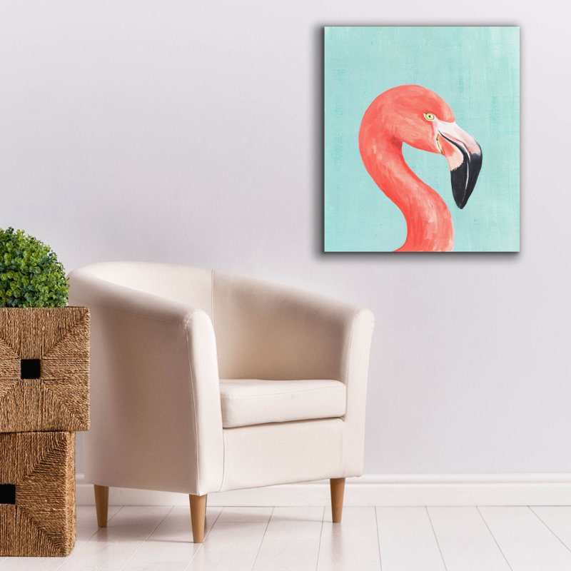  «Exotic Bird On Blue 4» par Annie Warren, art mural sur toile, 26 po x 30 po, H 30 po x l 26 po