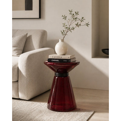 Table en verre Arliss Crimson