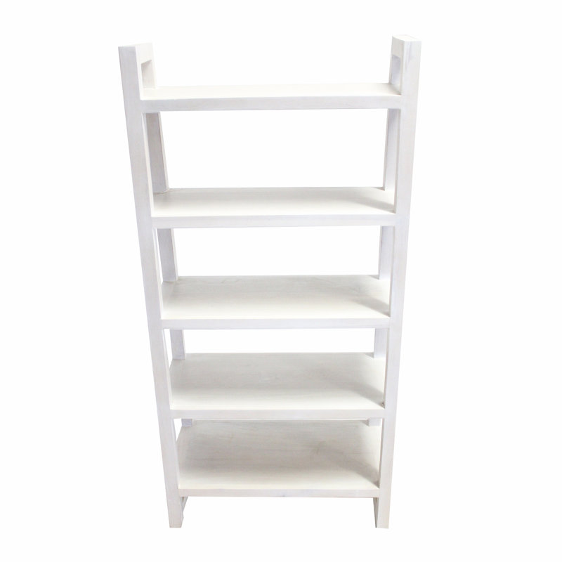 Présentoir en bois d'acajou - 14 po x 25 po x 52 po - blanc
