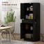 Armoire de cuisine 71 "avec tiroir et tablette réglable, armoire de rangement haute autoportante avec 2 armoires à double porte