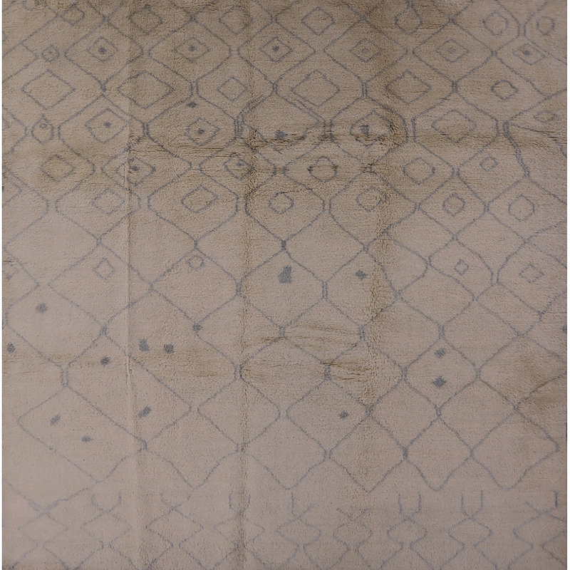 Tapis brun à motif géométrique Boomery, Carré 3 pi