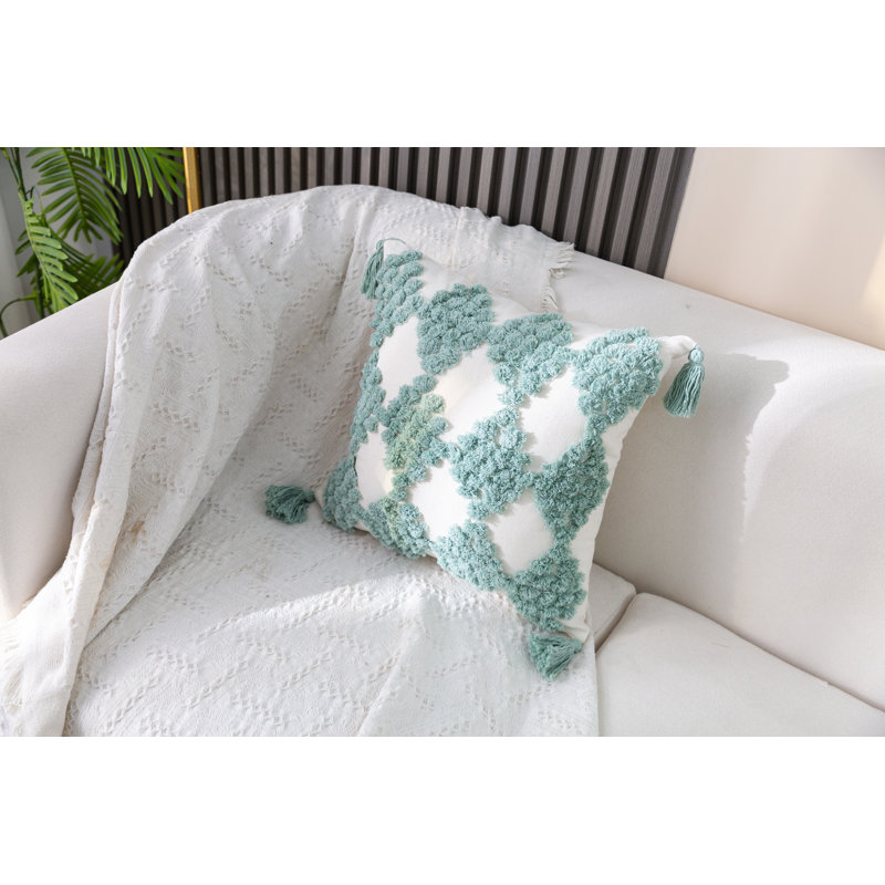 Housse de coussin Novel, Vert menthe, Carré
