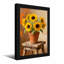 Plantes et fleurs tournesols en pot sur un tabouret en bois-423063852-423063858-423063857