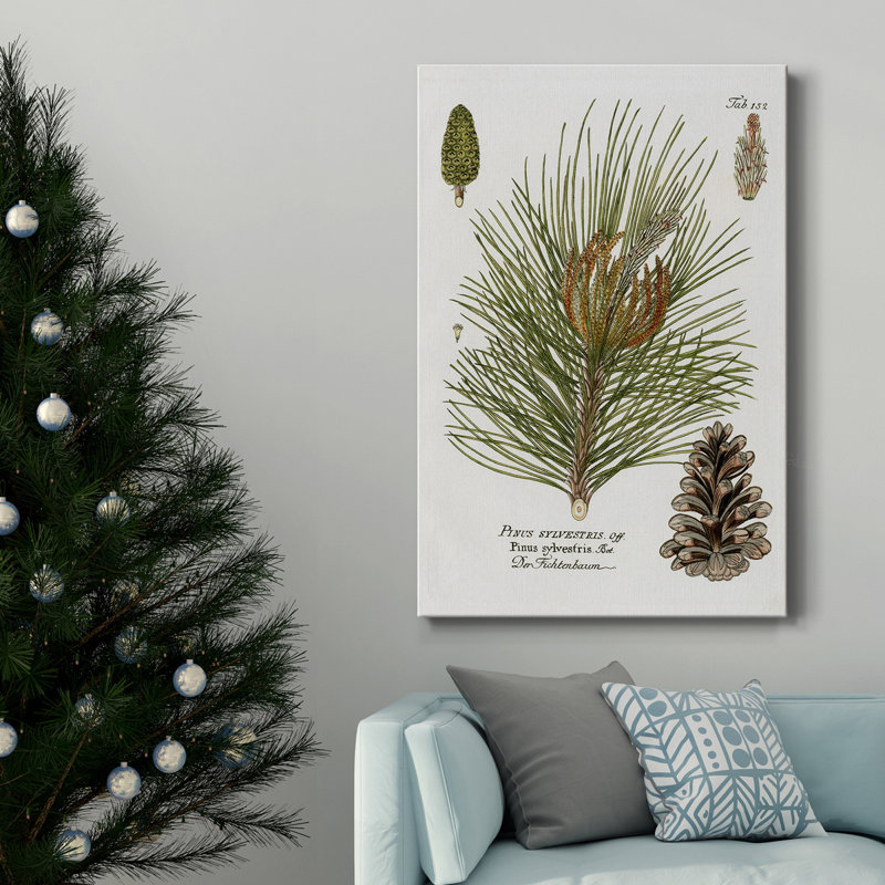 Toile tendue avec châssis en épinette botanique de qualité supérieure - prête à être accrochée, H 48 po x l 32 po x P 1 po
