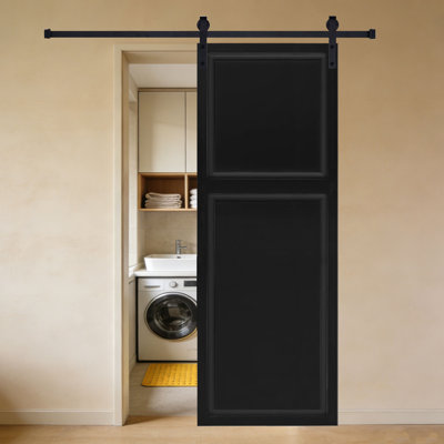 Modern 2 panel Barn Sliding Door With Hardware kit