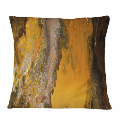 Coussin décoratif orange, gris et noir, paysage II