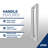 Belmore XL 29.25 - 30.25 in. x 80 in. Frameless Hinged Shower Door with Ultra-Bright  Glass-93065179-110117907