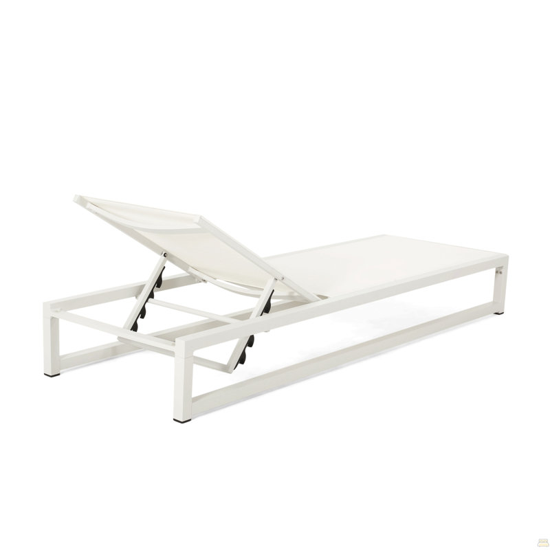 Venice Chaise Lounge, White, White